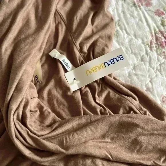 Ruched taupe BouBou mini dress - Picture 3 of 5